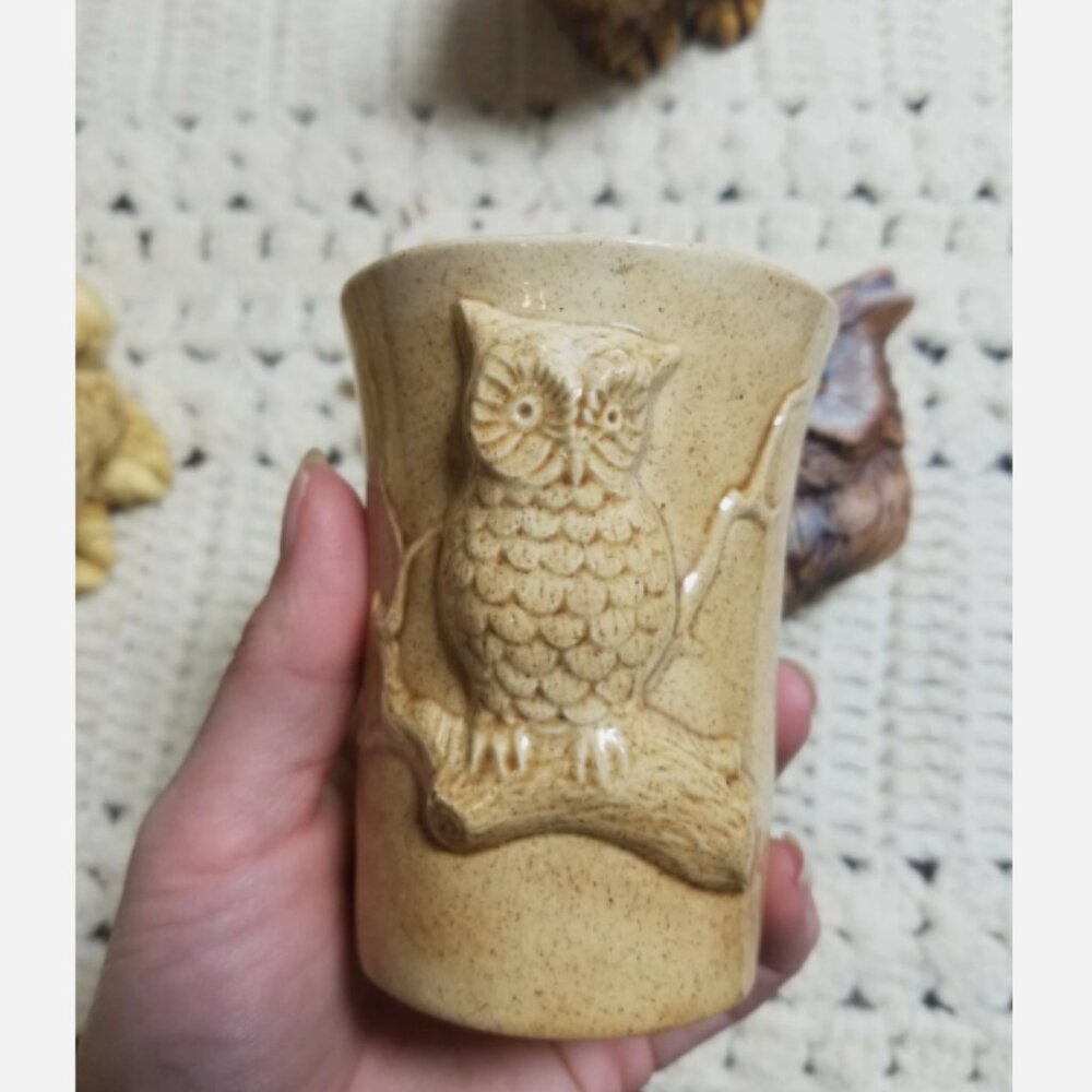Vintage Lot Of 5 Ceramic Owl Figures Etc Vintage Retro 70s - Picture 4 of 8